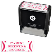 Tampon Auto-encreur "PAIEMENT REÇU ET TRAITÉ" minimal (En situation)