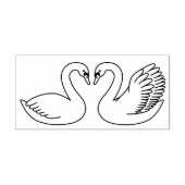 Tampon Auto-encreur Paire de cygnes blancs (Design)