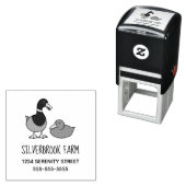 Tampon Auto-encreur Paire de Mallard Ducks Adresse agricole (En situation)
