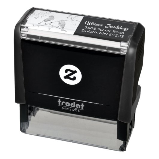 Tampon Auto-encreur Paire de Timbre d'auto-encre pour oiseaux bleus (Produit)