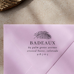 Tampon Auto-encreur Palm classique et famille Adresse de retour