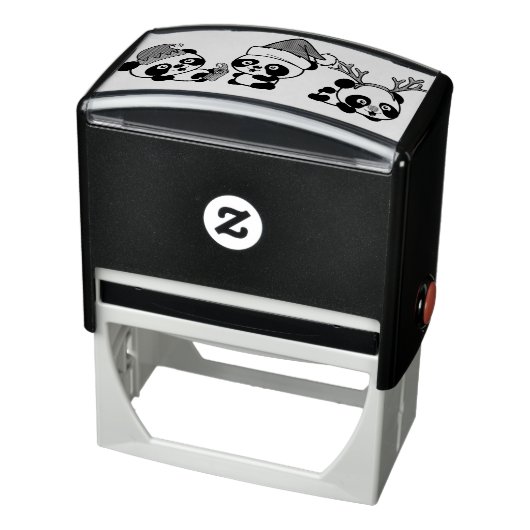 Tampon Auto-encreur Pandas de Noël (Produit)