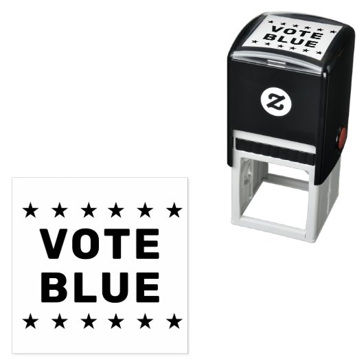 Tampon Auto-encreur Panneau bleu Vote (En situation)