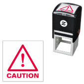 Tampon Auto-encreur Panneau rouge avertissement triangle icône d'avert (En situation)