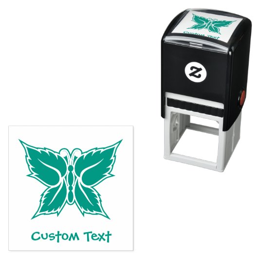 Tampon Auto-encreur Papillon à menthe (En situation)