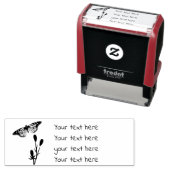 Tampon Auto-encreur Papillon nature personnalisable (En situation)