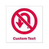 Tampon Auto-encreur Pas de signe à demi-tour (Design)