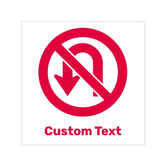 Tampon Auto-encreur Pas de signe à demi-tour (Design)