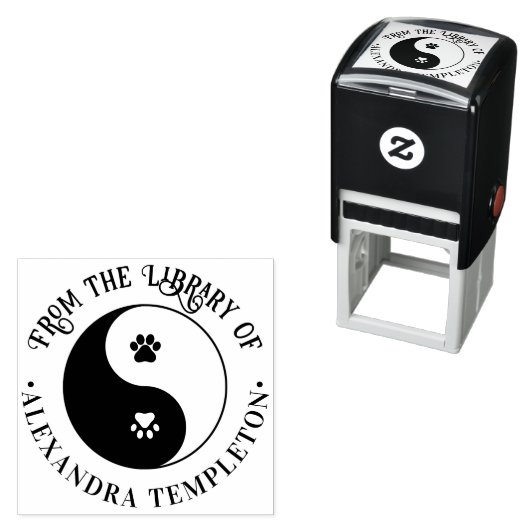 Tampon Auto-encreur Patte d'animal de compagnie Chien Chat Yin Yang Sy (En situation)