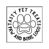 Tampon Auto-encreur Paw Bone Pet Pet Traite les aliments (Design)