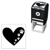 Tampon auto-encreur Paw & Heart (En situation)