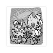 Tampon Auto-encreur Paw-sitively Frightful | Monstrous Cats Halloween  (Design)