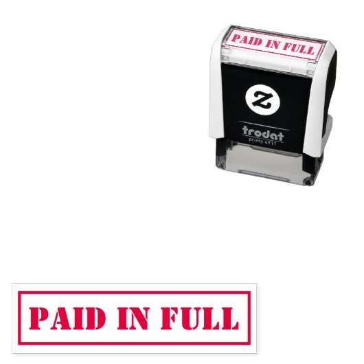 Tampon Auto-encreur Payé Dans Le Timbre D'Auto-Alignement De Texte Per (En situation)