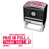 Tampon Auto-encreur Payé dans les pouces entiers! Nom de l'entreprise (En situation)
