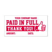 Tampon Auto-encreur Payé dans les pouces entiers! Nom de l'entreprise (Design)