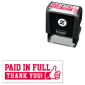 Tampon Auto-encreur Payé dans les pouces entiers! PERSONNALISÉ (En situation)