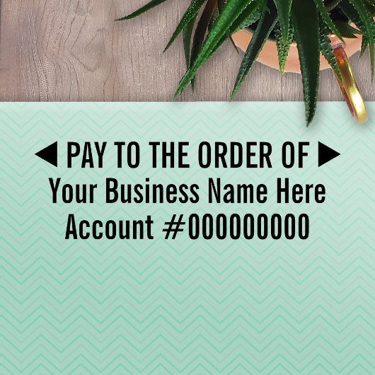 Tampon Auto-encreur Payer à la commande de dépôt de base d'entreprise 