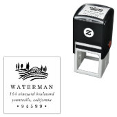 Tampon Auto-encreur Pays du vin Adresse de retour (En situation)