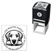 Tampon Auto-encreur Peeking Labrador Chiot Thème personnalisé (En situation)