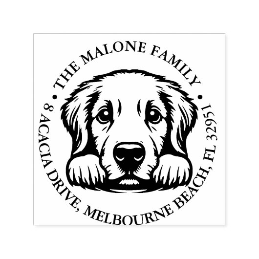 Tampon Auto-encreur Peeking Labrador Chiot Thème personnalisé (Design)