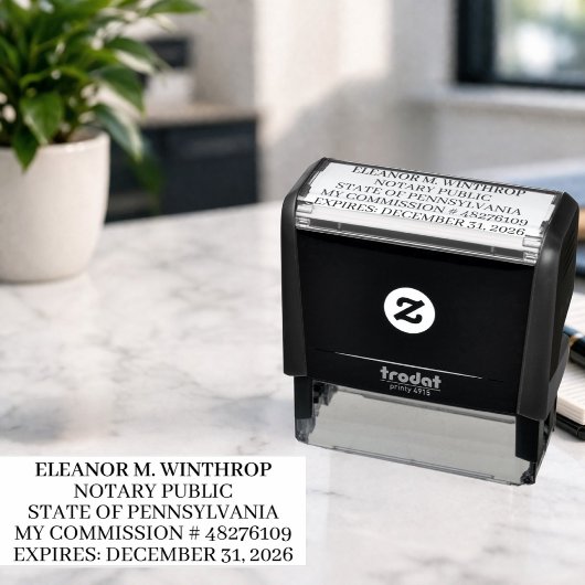 Tampon Auto-encreur Pennsylvania Notary Public