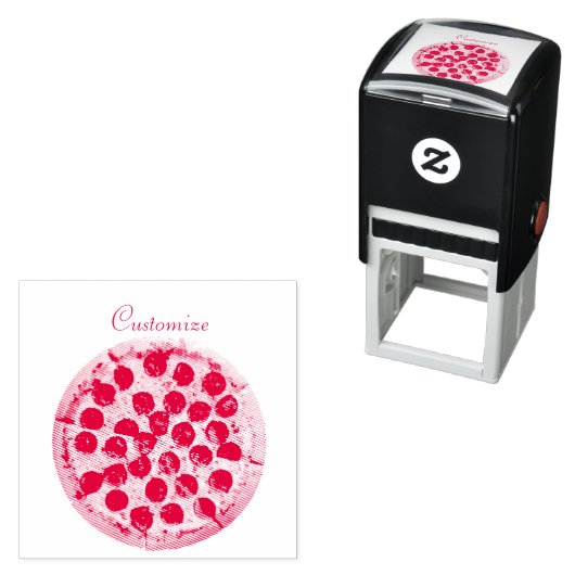 Tampon Auto-encreur Pepperoni Pizza Thunder_Cove (En situation)