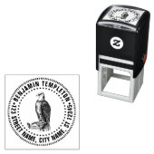 Tampon Auto-encreur Perche d'aigle à tête blanche Oiseau de proie Nom (En situation)