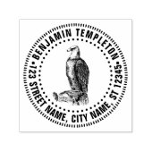 Tampon Auto-encreur Perche d'aigle à tête blanche Oiseau de proie Nom (Design)
