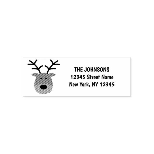 Tampon Auto-encreur Père Noël - Encaissement automatique des rennes Ad (Design)