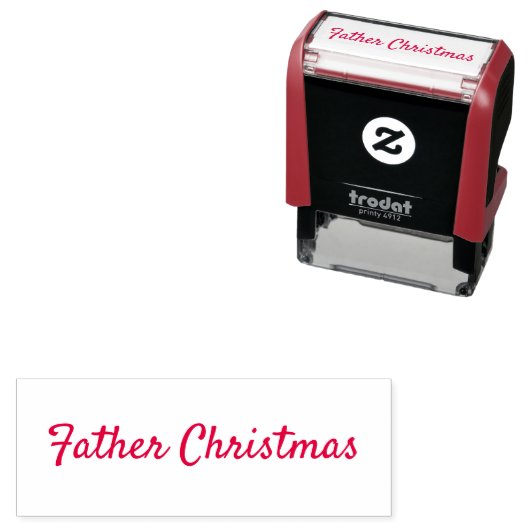 Tampon Auto-encreur Père Noël Faux Signature pour Noël (En situation)