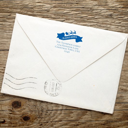 Tampon Auto-encreur Père Noël Retour Adresse Noël