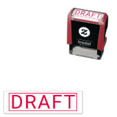 Tampon Auto-encreur Personalized DRAFT Label Self Inking Stamp Design (En situation)