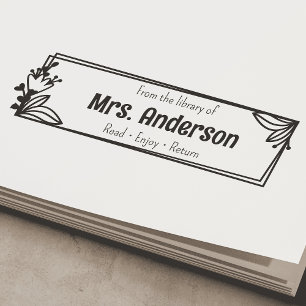 Tampon Auto-encreur Personnalisé "à partir de la bibliothèque de" bibl