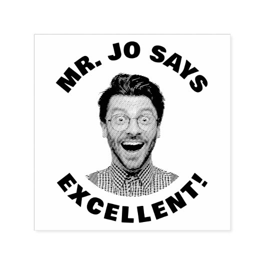 Tampon Auto-encreur Personnalisé Funny Teacher Photo Excellent (Design)