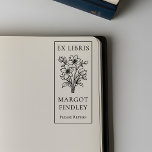 Tampon Auto-encreur Personnalisé Moderne Élégant Floral Ex Libris Plaq<br><div class="desc">Créez votre propre timbre autocollant floral élégant et moderne personnalisé.</div>