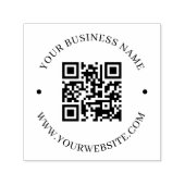 Tampon Auto-encreur Personnalisé Moderne Entreprise Ronde QR Code Prom (Design)