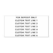 Tampon Auto-encreur Personnalisé pour le dépôt seulement 6 lignes de t (Design)