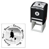 Tampon Auto-encreur Personnalisé votre timbre photo avec texte personn (En situation)