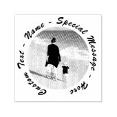 Tampon Auto-encreur Personnalisé votre timbre photo avec texte personn (Design)