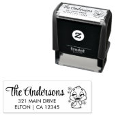 Tampon Auto-encreur Personnaliser Cute Duck (En situation)