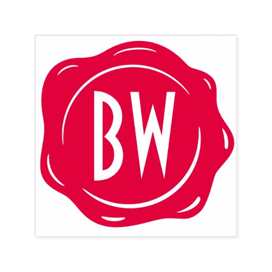 Tampon Auto-encreur Personnaliser Monogramme Sceau de cire Classic Lux (Design)