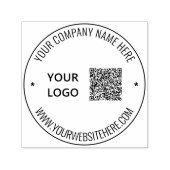 Tampon Auto-encreur Personnalisez votre code QR Scan Info Logo et timb (Design)