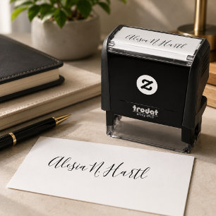 Tampon Auto-encreur Personnalisez votre signature Script personnalisé