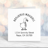 Tampon Auto-encreur Pet Duck Goose Necktie Arch Address