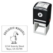 Tampon Auto-encreur Pet Duck Goose Necktie Arch Address (En situation)