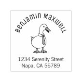 Tampon Auto-encreur Pet Duck Goose Necktie Arch Address (Design)