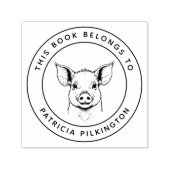 Tampon Auto-encreur Petit Bébé Piglet Ce Livre Appartient Au Nom De L' (Design)