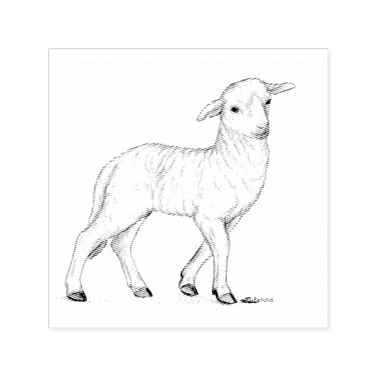 Tampon Auto-encreur Petit White Lamb (Design)