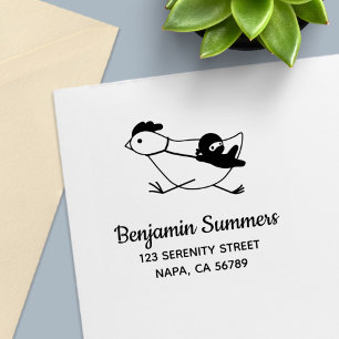 Tampon Auto-encreur Petite Adresse Ninja Gros Poulet
