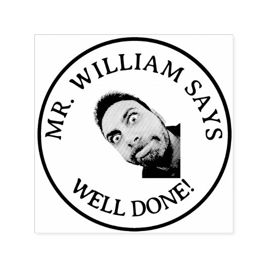 Tampon Auto-encreur Photo de l'enseignant bien fait (Design)